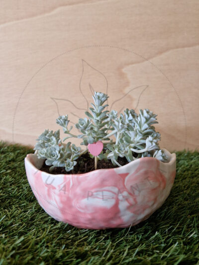 Vaso artesanal Bella com mistura Rosa